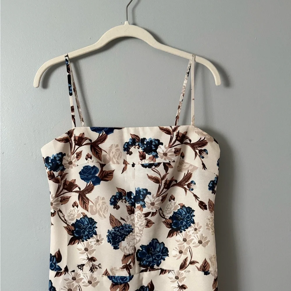 TORY BURCH FLORAL PRINT OTTOMAN MIDI DRESS - Picture 2 of 5